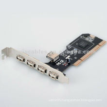 New 5 PORTS USB 2.0 USB 2 PCI 2.0 CARD For Windows XP and Vista